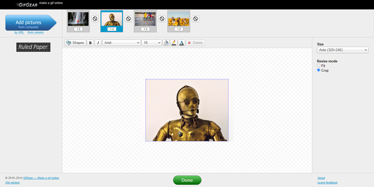 free online animated GIF editor