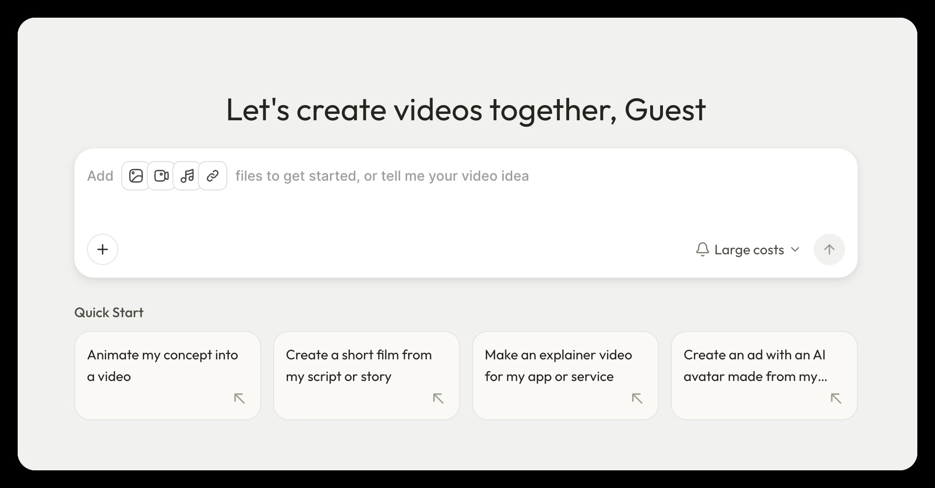 Pexo AI video agent workspace screenshot